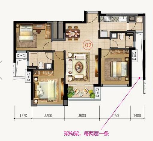 91香蕉视频在线下载陶家裝：佛山合景新鴻基·瀧景100㎡新中式香蕉视频下载污污效果鑒賞